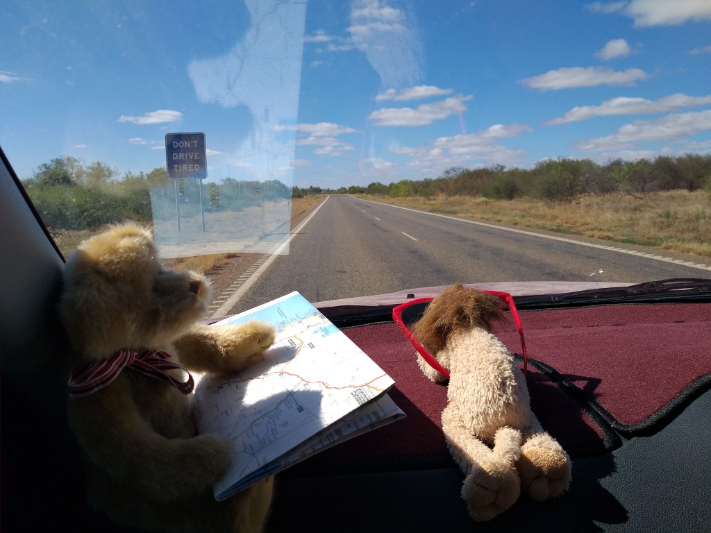 Gavin navigates. Lionel watches the road