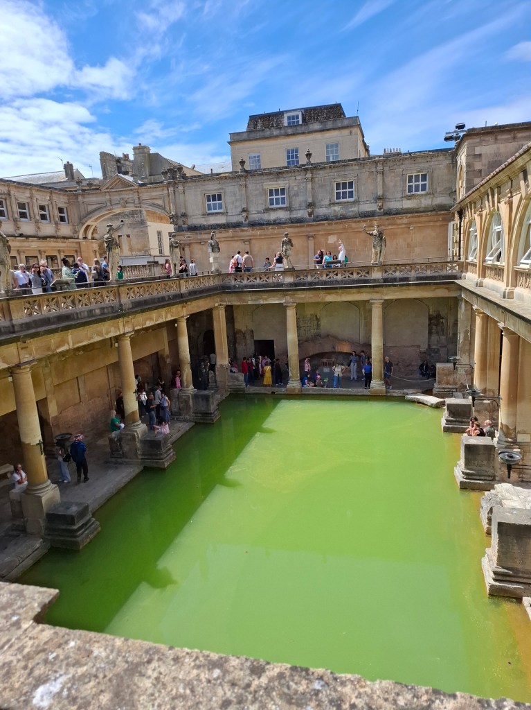 The Roman baths at Bath. Lots of algae in it these days