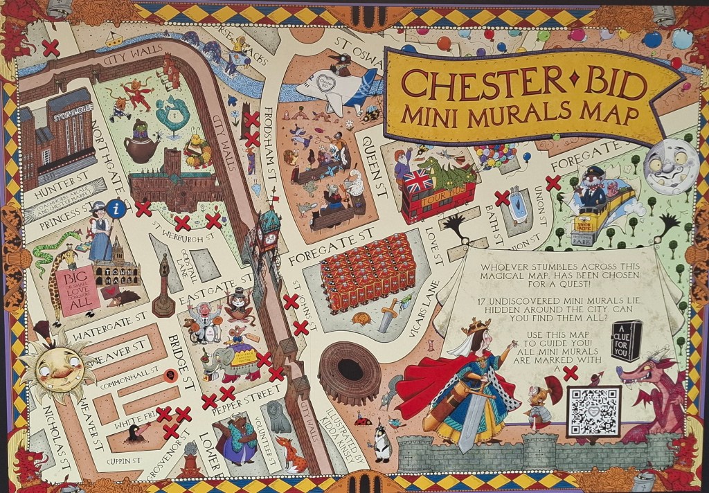 Map of Chester in Wales