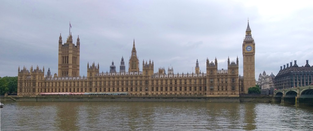 Looking at Westminster from the Thames