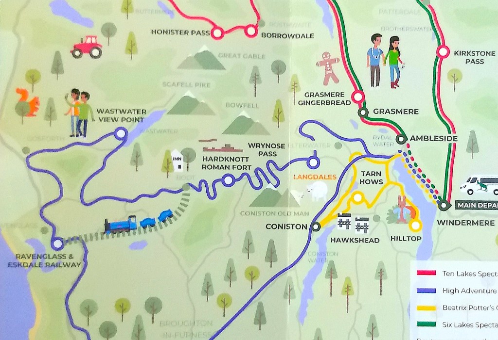Simple map of Lake District