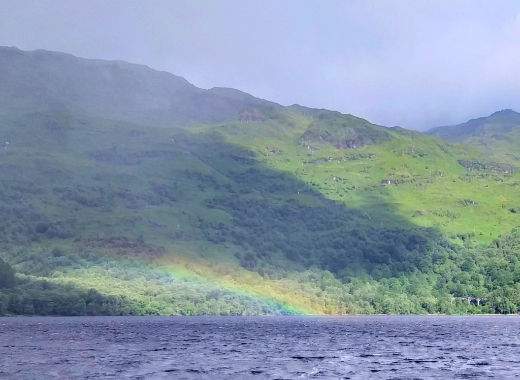 Rainbows forming over Loch Lomond