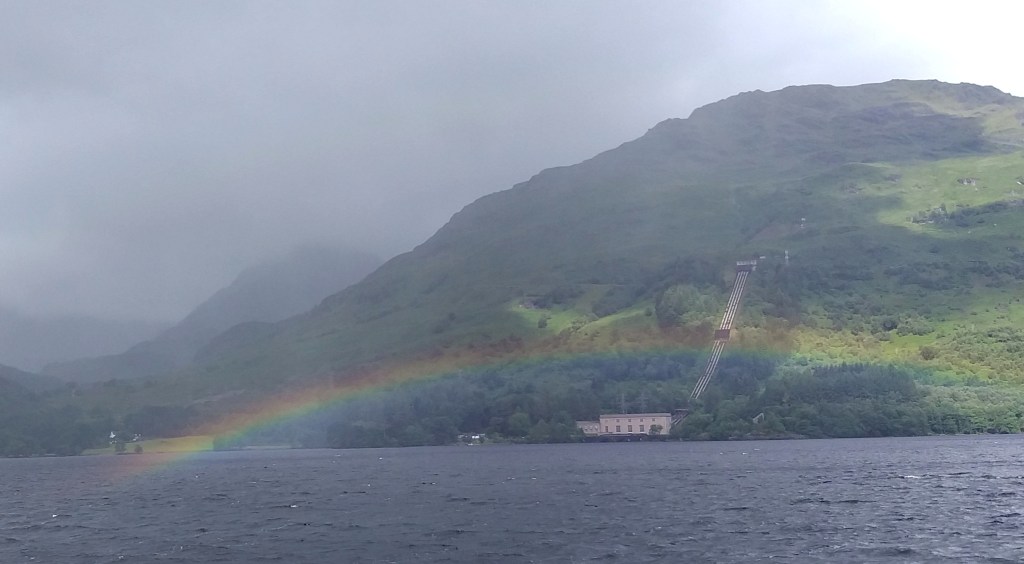 Power station and water run by Loch Lomond