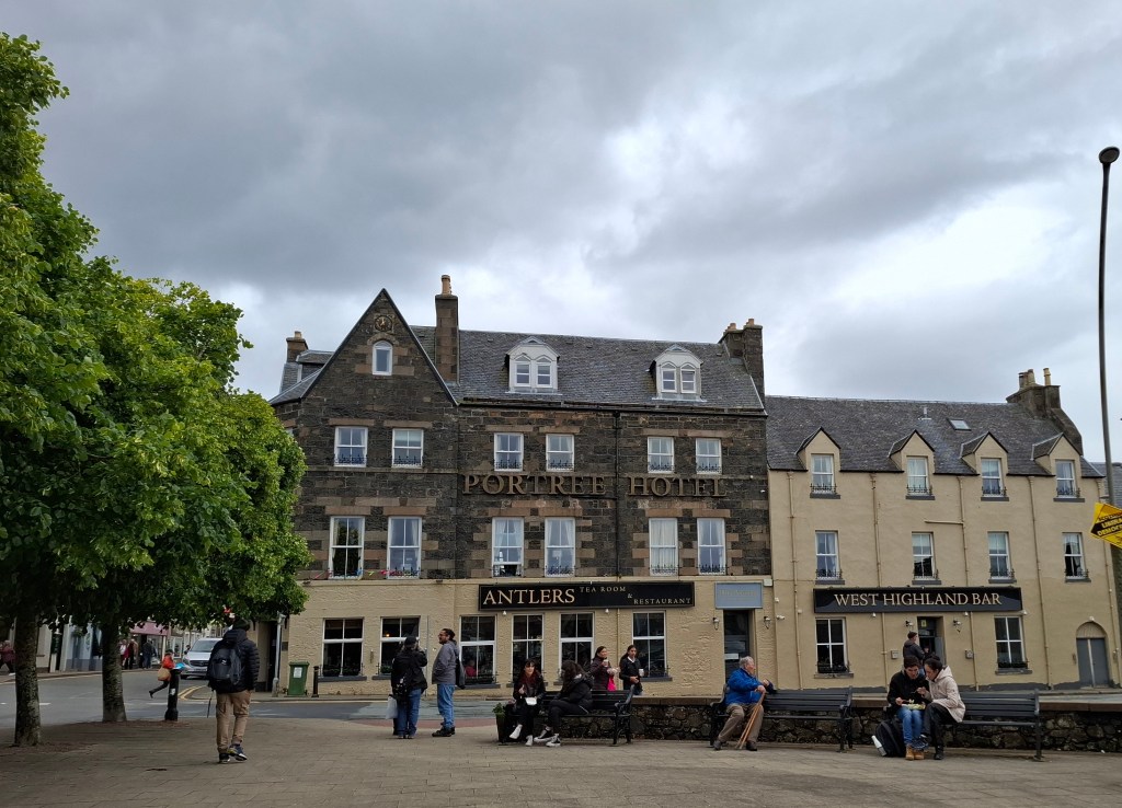 the main town of Portree where arrangements were made for Charles to be picked up by a French warship.