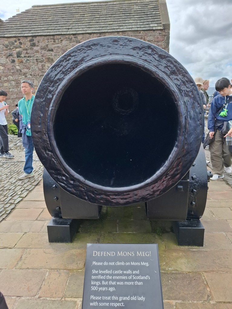 Mons Meg, the grand old massive gun that defended Edinburgh.