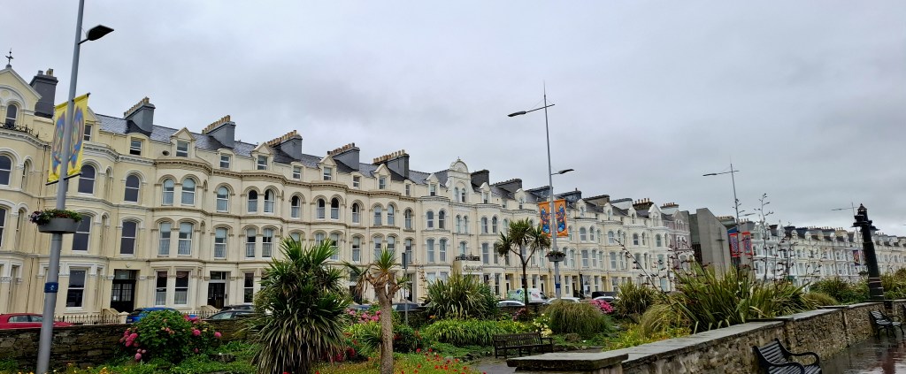 Some of the gardens and buildings along the Promenade in Douglas, Isle of Man